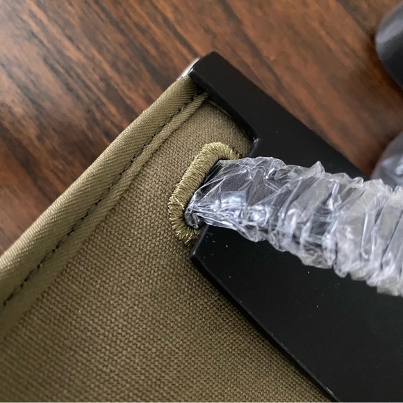 Black Olive Green Canvas Leather 31 CM Bag Convertible Crossbody Satchel B9 - Picture 10 of 16